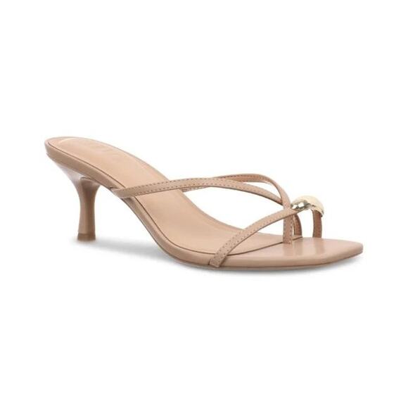 INC International Concepts Discoo Heeled Sandals Dark Almond – Size 7.5M - Picture 1 of 12
